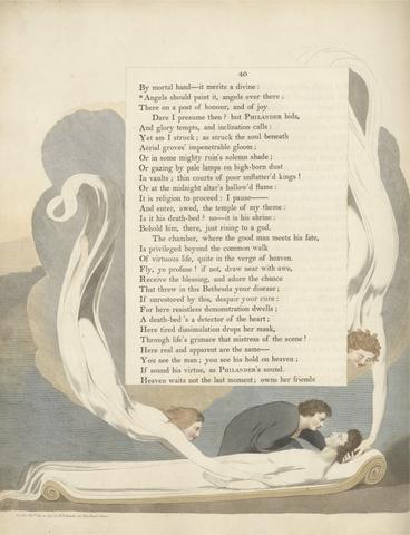 William Blake Young's Night Thoughts, Page 40, "Angels Should Paint It, Angels Ever There"