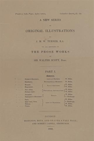 William Miller Front Wrapper for the Prose Works of Sir Walter Scott, Part One (two copies)