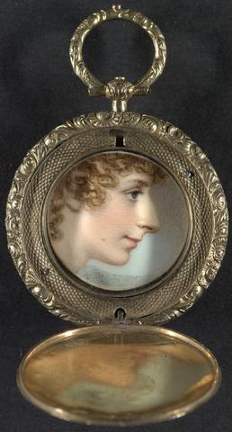 Adam Buck A Lady with Light Brown Hair Worn in Ringlets