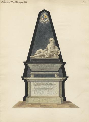 Daniel Lysons Tomb of John Merick from Norwood Church