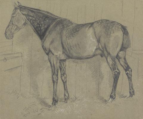Sir Edwin Henry Landseer A Dappled Horse in a Stable