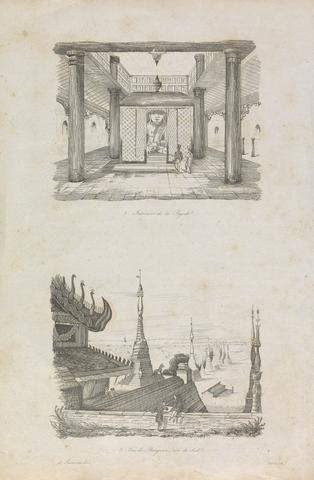 Louis Auguste de Sainson Interieur de la Pagode; Vue de Rangoun, Cote du Sud