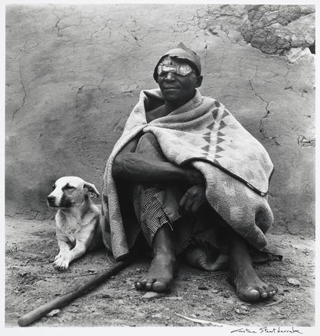 Constance Stuart Larrabee Blind Basuto(Lesotho) Miner and his dog, 1947