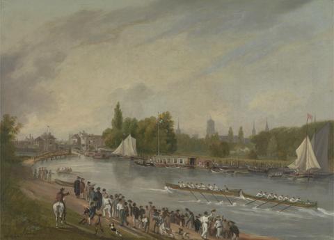 John Whessell A Boat Race on the River Isis, Oxford