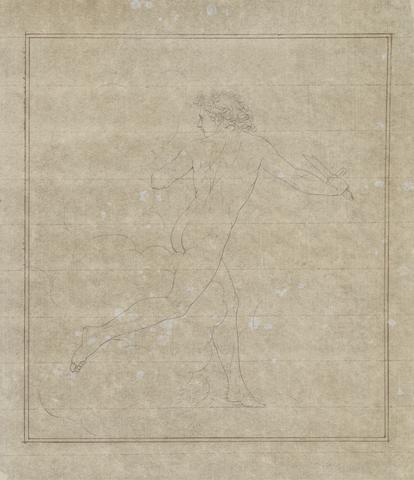 Giles Hussey Study of Classical figure holding broken sword