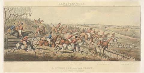Sir John Dean Paul Fox Hunting [set of four]: Leicestershire 'Gaudet Equis Canisbusque'. No. 1. A Struggle for the Start ...