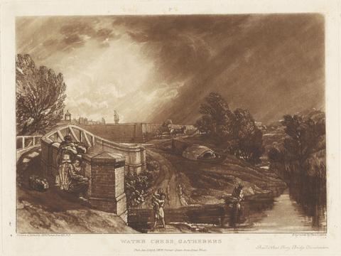 Joseph Mallord William Turner Watercress Gatherers, Rail's Head, Ferry Bridge, Twickenham