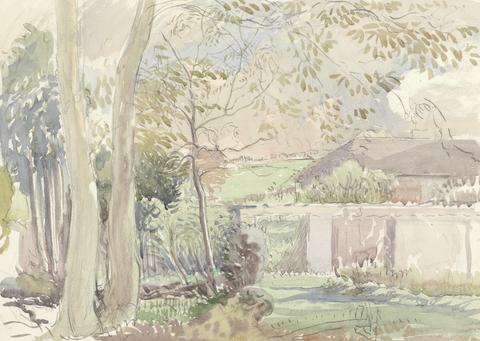 Sir Walter Thomas Monnington Garden Wall with Trees