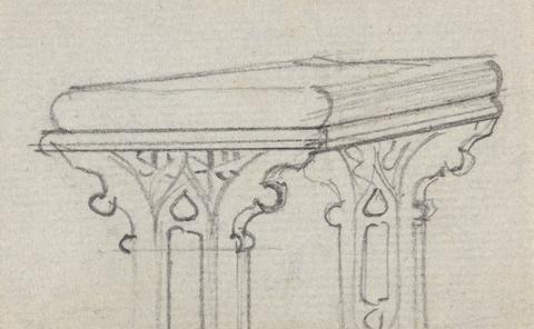 Augustus Welby Northmore Pugin Fragment of a Design for a Gothic Table