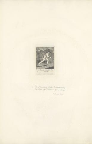 William Blake For the Sexes: The Gates of Paradise, Plate 16, "The Traveller hasteth in the Evening"