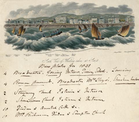 James Rouse South View of Worthing taken at Sea