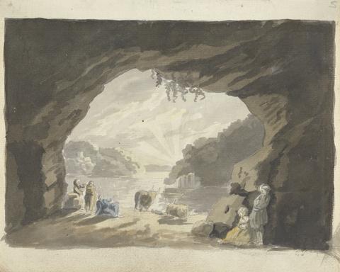 James Miller Figures with Animals at Cave