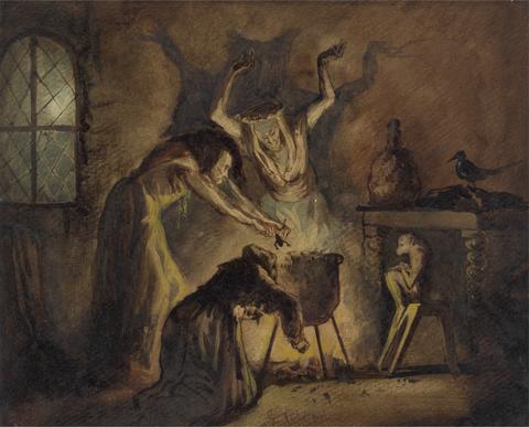 George Cattermole Scene of Three Witches from Shakespeare's Macbeth