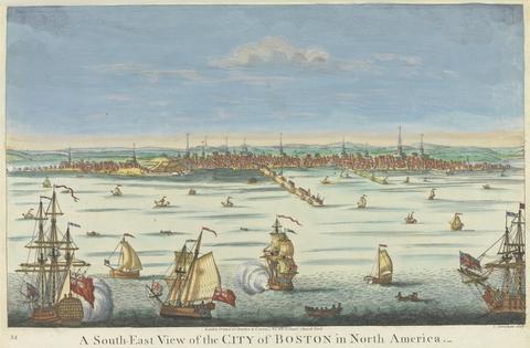 J. Carwitham A South-East View of the City of Boston in North America