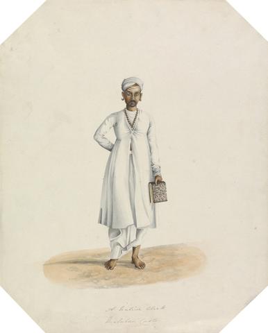 Unknown artist (Company style) A Native Clerk, Malabar Caste