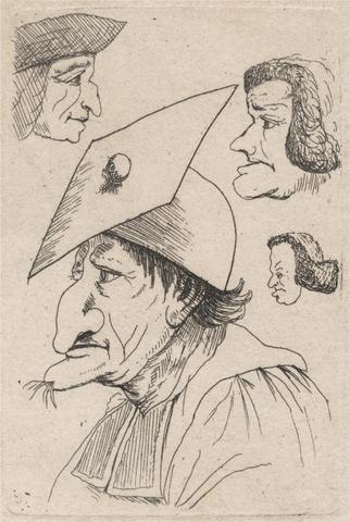unknown artist Caricature Heads