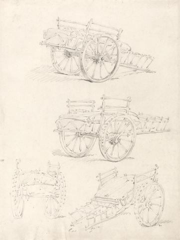 Thomas Girtin Four Studies of a Hay Cart