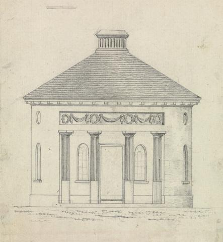 James Malton Preparatory drawing for Design 30, Plate 31 of A Collection of Designs for Rural Retreats