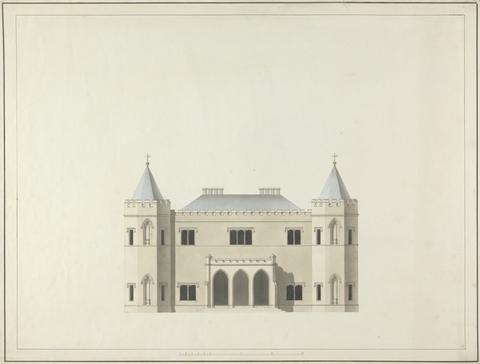 James Wyatt Five Designs for a House in the Gothic Style: Elevation