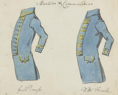 Joseph Cartwright Side View of Two Naval Jackets; Masters and Commanders