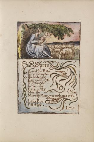 William Blake Songs of Innocence and of Experience, Plate 11, "Spring" (Bentley 22)