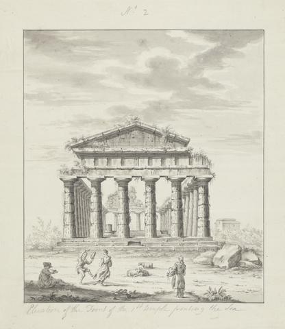 James Bruce No. 2 Elevation of the Front of the first temple fronting the sea