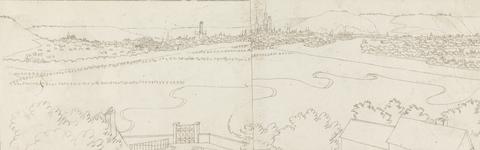 Henry Swinburne Distant, Panoramic View, of a City and its Surrounding Coast
