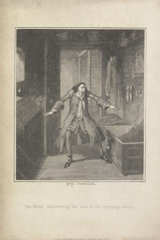 George Cruikshank The Miser discovering the loss of the mortgage-money