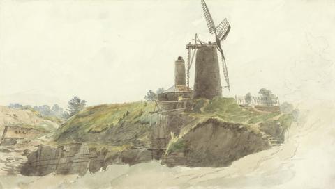 Thomas Creswick Landscape with Windmill