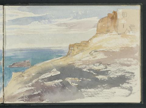 Barbara Bodichon Seascape with Castellated Ruins