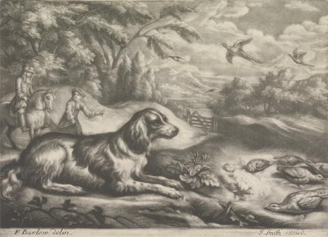 John Smith Hunting Dog and Pheasants