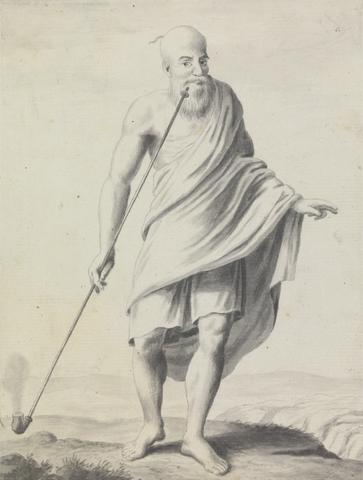 unknown artist Views in the Levant: Study of Man with Long-stemmed Pipe