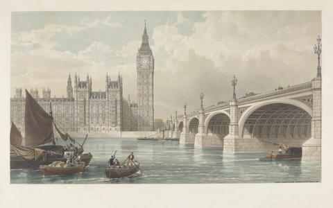unknown artist Clock Tower and New Westminster Bridge, 1864