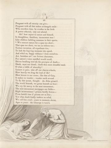 William Blake Plate 13 (page 23): 'We censure nature for a span too short'