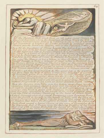 William Blake Jerusalem, Plate 64, "Of the Mundane Shell...."