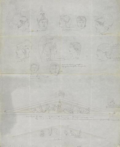 Study of Figures and Busts on the Pediments of Temples