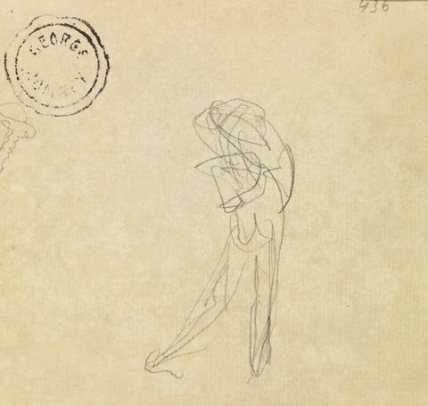 unknown artist Graphite Sketch of Standing Figure