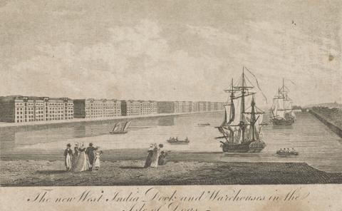 The New West India Dock and Warehouses in the Isle of Dogs