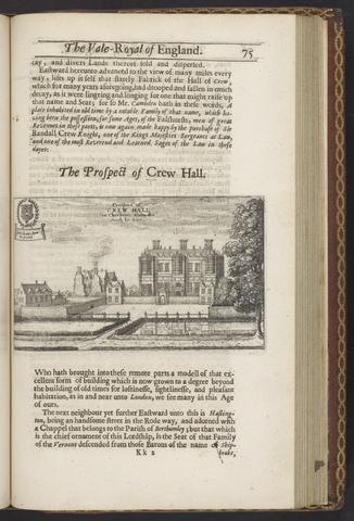King, Daniel, -1664?, author, engraver. The vale-royall of England, or, The county palatine of Chester illustrated :