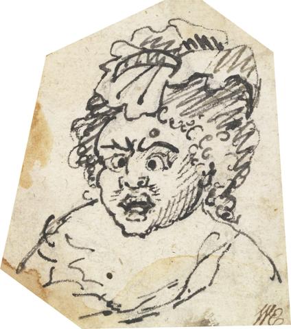 William Hogarth Grotesque Female Head
