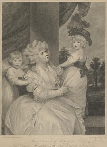 Francesco Bartolozzi RA Jane, Countess of Harrington, Lord Viscount Petersham and the Honourable Lincoln Stanhope