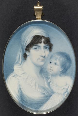 unknown artist Mrs. George Black Holding her Son