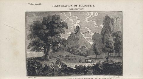 William Blake Illustrations of Eclogue I, Introductory, The Giant Polypheme