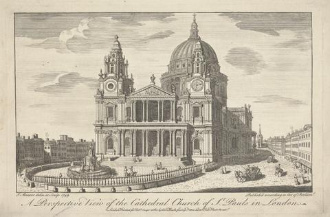 John Maurer A Perspective View of the Cathedral Church of St. Pauls in London