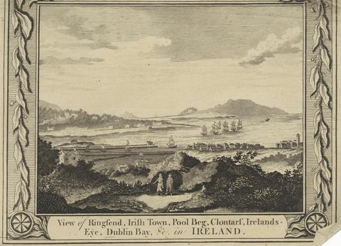 View of Ringfend, Irifh Town, Pool Beg, Clontarf, Irelands-eye, Dublin Bay, Ec. in Ireland