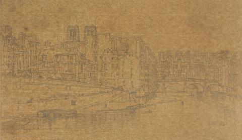 Thomas Girtin View of the Pont St.Michel, taken from the Pont Neuf, 1803 (study for Plate 4 from Views in Paris)