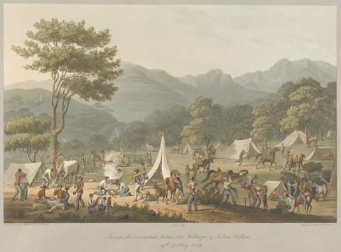 Charles Turner No. 10 Troop bivoacked below the village of the villa Velha, 19th May 1811