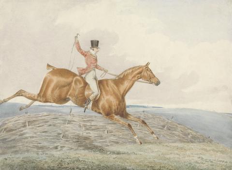 George Alken Foxhunting: Rider, Taking a Fence