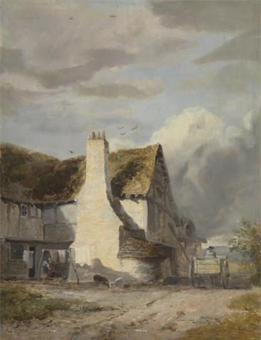Sir Augustus Wall Callcott Cottage by a country lane