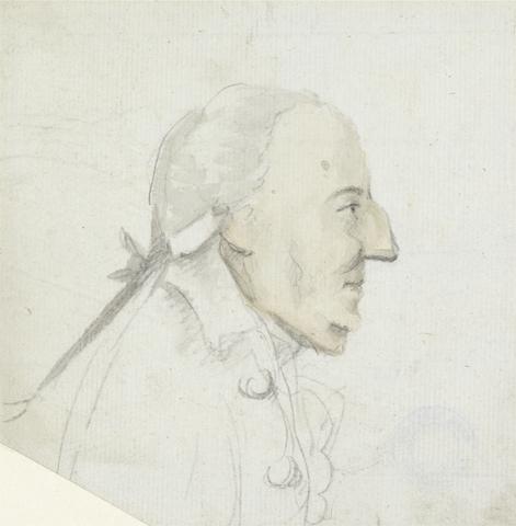 Henry William Bunbury A Man wth a Large Nose: Profile Facing Right, Head and Shoulders